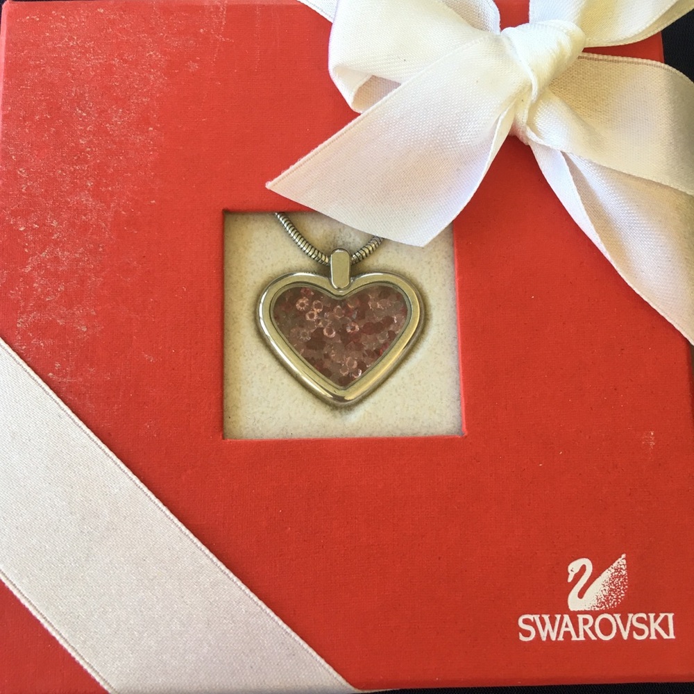 Swarovski Pink Heart Pendant Necklace